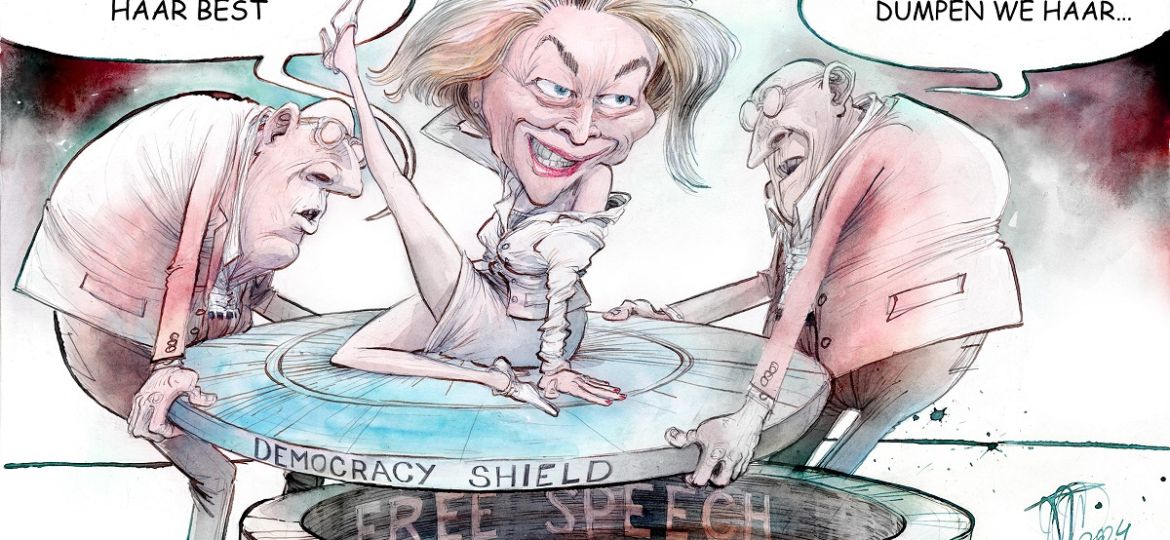 91 Von der Leyen belooft een ÔÇÿDemocratieschildÔÇÖ na herbenoeming
