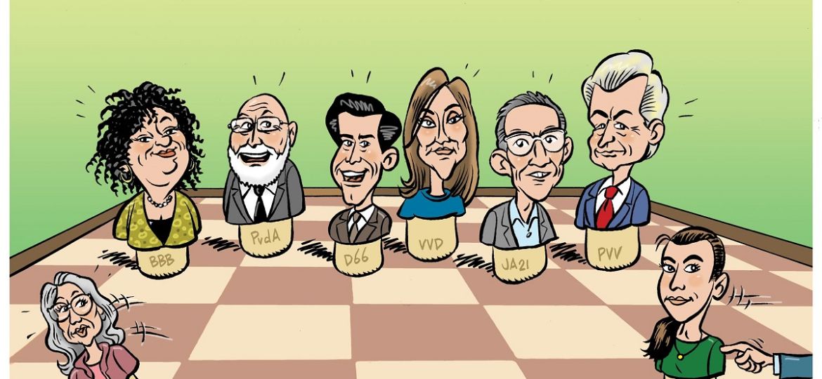 123 De poppetjes marketing van de aanstaande verkiezingen