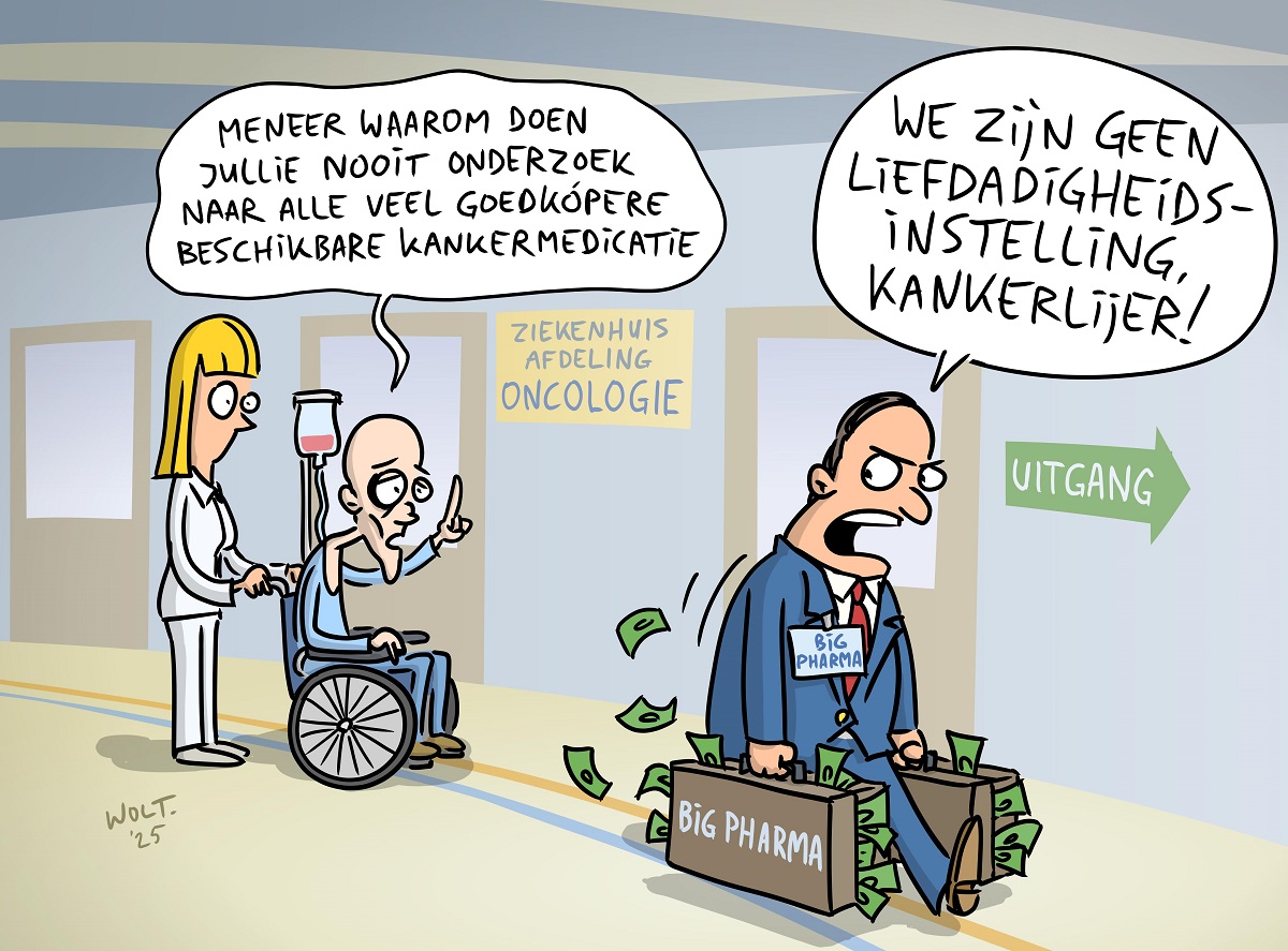 119 Innovaties in genezen van kanker tegengehouden door de macht van farmaceuten