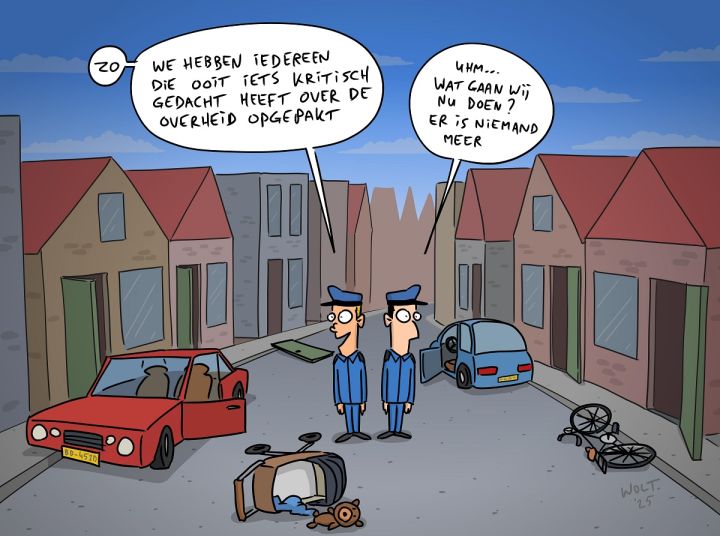 Gedachtenpolitie gelijk aan die van de Duitse bezetting