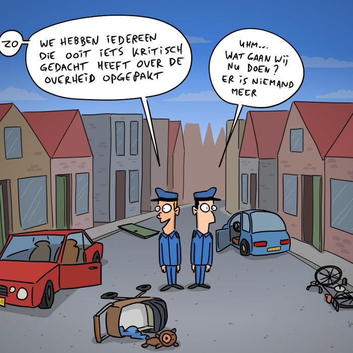 121 Gedachtenpolitie gelijk aan die van de Duitse bezetting