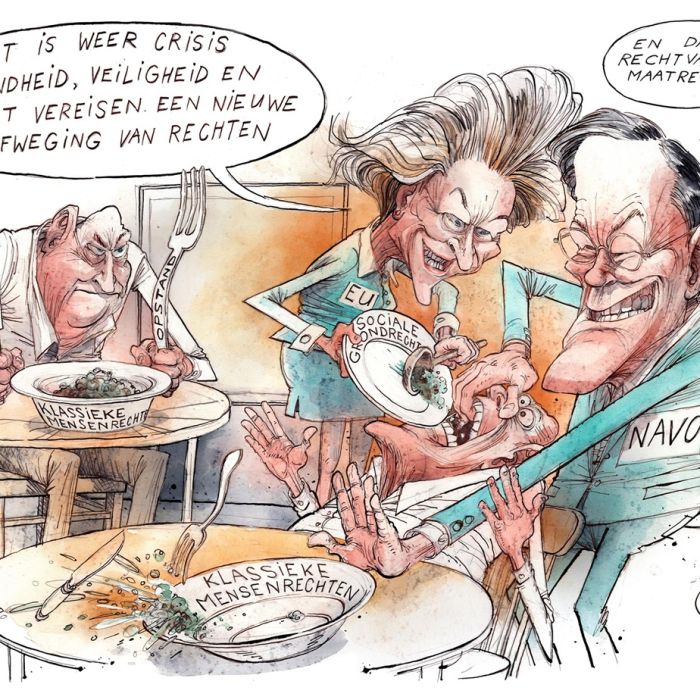 142 De van mensenrechten beroofde geest van de burger is uit de fles